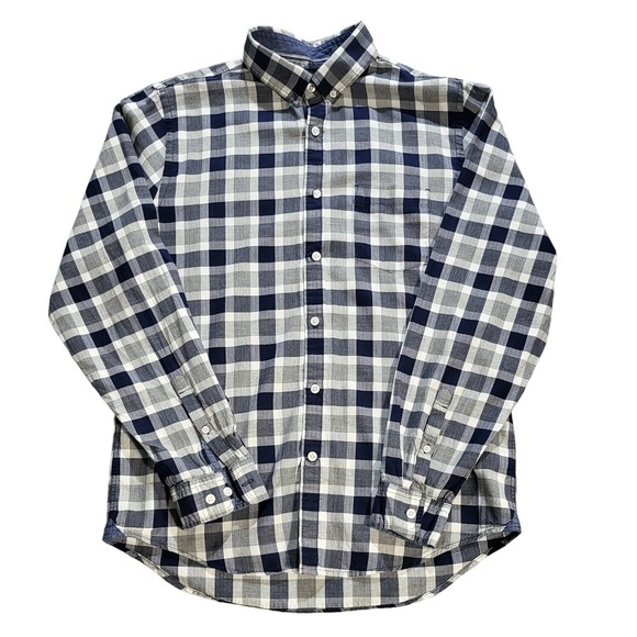 Express Plaid Shirt Long Sleeve Button Down Checkered Mens Size M - Picture 1 of 8